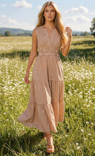 Load image into Gallery viewer, Brown Gingham Maxi Dress
