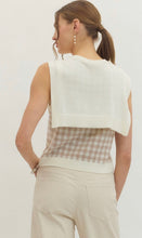 Load image into Gallery viewer, Checkered Faux Sweater Tank
