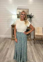 Load image into Gallery viewer, Sage Floral Maxi Skirt

