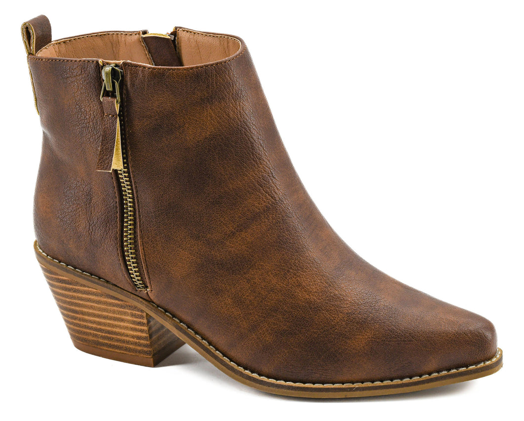 Cognac Bootie