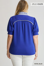 Load image into Gallery viewer, Royal Blue Stripe Ruffle Collar
