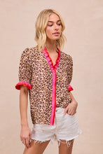 Load image into Gallery viewer, Leopard Ruffle Blouse
