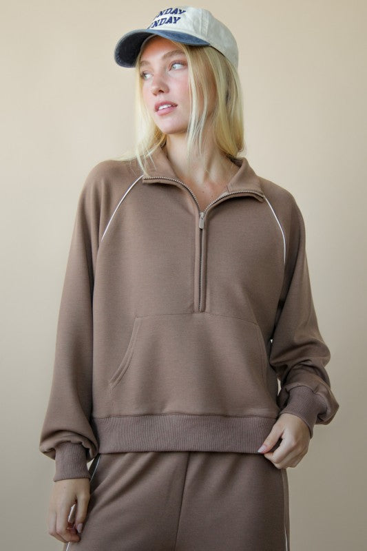 Mocha Piping Lounge Set
