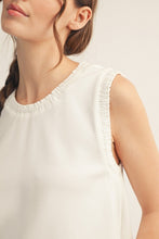 Load image into Gallery viewer, White Smocked Edge Tank
