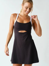 Load image into Gallery viewer, Black Sculpted Cutout Dress
