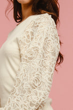 Load image into Gallery viewer, Cream Embellished Floral Sleeve
