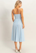 Load image into Gallery viewer, Blue Stripe Spaghetti Strap Dress
